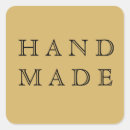 Search for black and gold product labels Handmade with love