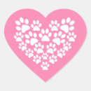Search for pink paw prints stickers Heart