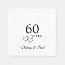 Search for 60th anniversary wedding napkins Heart