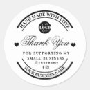 Search for handmade with love stickers Black and white