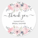 Search for pink floral return address stickers Bridal shower