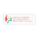Search for music note return address labels Choir