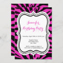 Search for pink and black girls birthday invitations Modern