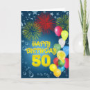 Search for balloons on 50th birthday cards Celebration