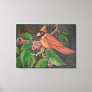 Search for cardinal painting canvas prints Red