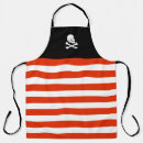 Search for black white red aprons Stripes