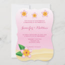 Search for pink plumeria beach wedding invitations Frangipani