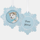 Search for siberian husky christmas tree decorations Puppy