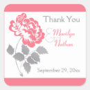 Search for thankyou wedding stickers Coral