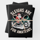 Search for motorcycle christmas wrapping paper Santa