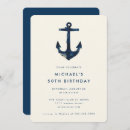 Search for nautical 50th birthday invitations Anchor