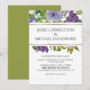 Search for purple green wedding invitations Elegant