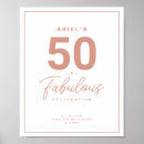 Search for gold 50th birthday party posters 50 and fabulous