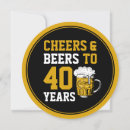Search for beer 40th birthday invitations Funny