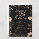 Search for black rose gold birthday invitations Adult