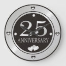 Search for silver wedding anniversary clocks Black