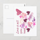 Search for love shopping postcards Hearts