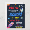 Search for boys space birthday invitations Out of this world