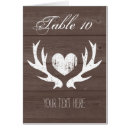 Search for deer antlers table cards Wood