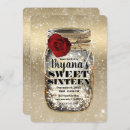 Search for mason jar sweet 16 invitations Modern