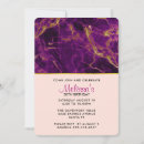 Search for purple gold birthday invitations Marble