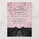 Search for pink black bridal shower invitations Pretty