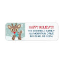 Search for nose return address labels Rudolph