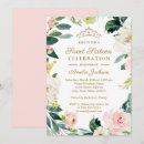 Search for blush sweet 16 invitations Botanical