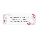 Search for whimsical floral return address labels Pink flowers