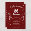 Search for 80 and fabulous invitations Elegant