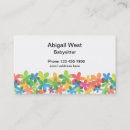 Search for cute babysitting business cards Girly