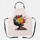 Search for afro art aprons Black woman