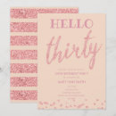 Search for rose gold thirty birthday invitations Glitter