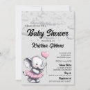 Search for pink and grey elephant baby shower invitations Balloon