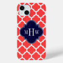 Search for navy and coral iphone cases Monogrammed