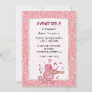 Search for clef notes invitations Pink