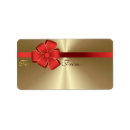 Search for red ribbon return address labels Merry christmas