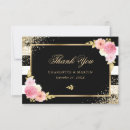 Search for black white stripes thank you cards Elegant