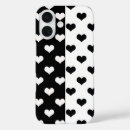 Search for love pattern iphone cases Black and white