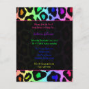 Search for cheetah birthday invitations Rainbow