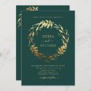 Search for elegant emerald green wedding invitations Eucalyptus