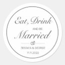 Search for eat drink and be married stickers Elegant