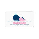 Search for pink whale return address labels Nautical