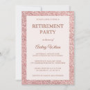 Search for rose gold retirement invitations Surprise