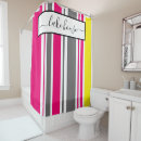 Search for pink stripes shower curtains Grey