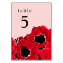 Search for red poppies table cards Chic