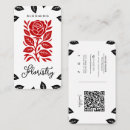 Search for red rose business cards Flower shop