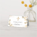 Search for baptism place cards Gold cross