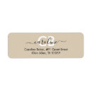 Search for tan return address labels Modern