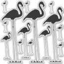 Search for birds silhouette stickers Flamingo